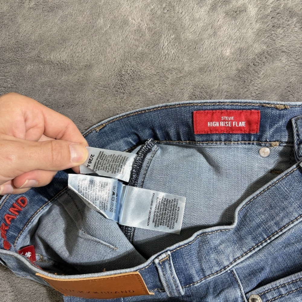 Lucky Brand Stevie High Rise Flare Jeans Blue Seam Denim Womens 2/26 A Y2K - Picture 5 of 8